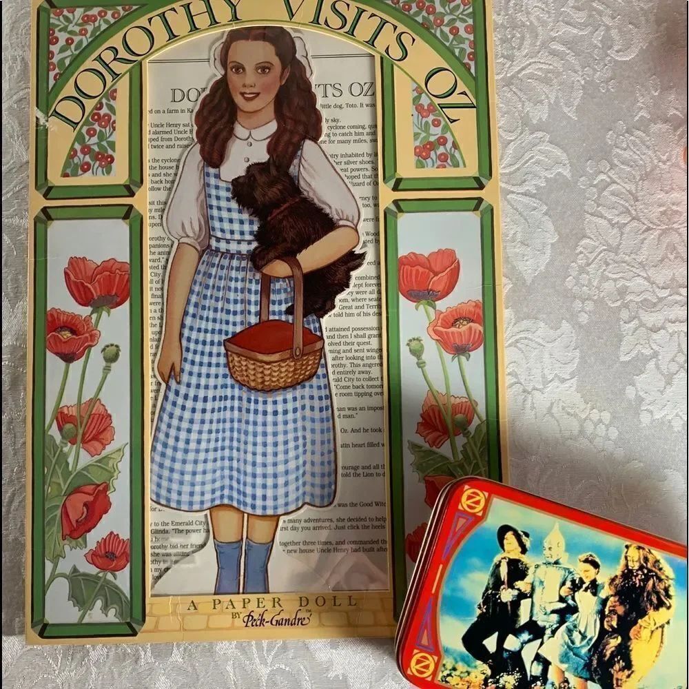 Dorothy Visits Oz A Paper Doll By Peck Gande Tin Man Scarecrow Lion Wizard Of Oz
